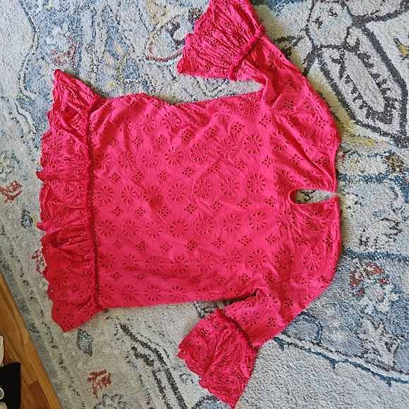 Anthropology Dani Tunic Eyelet Dress Size 14- PINK - Picture 3 of 4